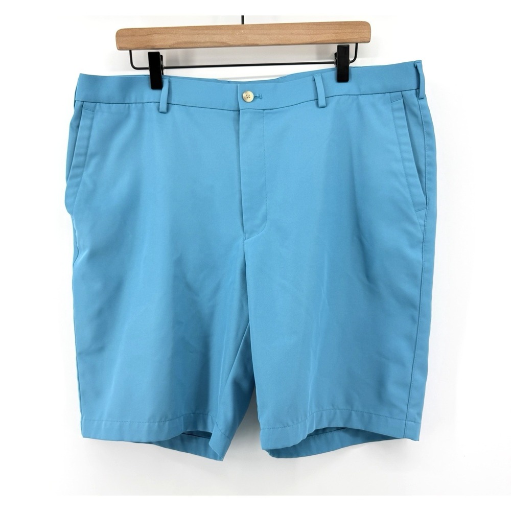 Peter Millar Golf Shorts Mens 38 Blue Performance Flat Front Crown Sport EB82